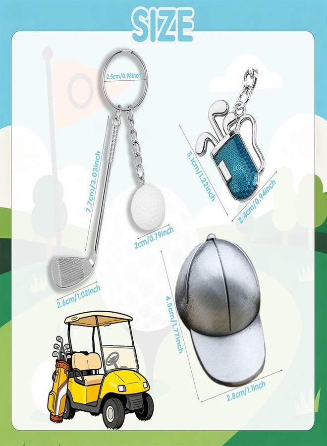 Yowget Golf Keychain,Funny Keychain Golfs Ball Backpack Charms,Sports Golf Gifts for Women Men Key Chain - Image 2